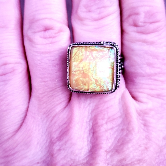 ***Sale*** New Triplet Opal 925 Silver Ring. - Picture 12 of 16